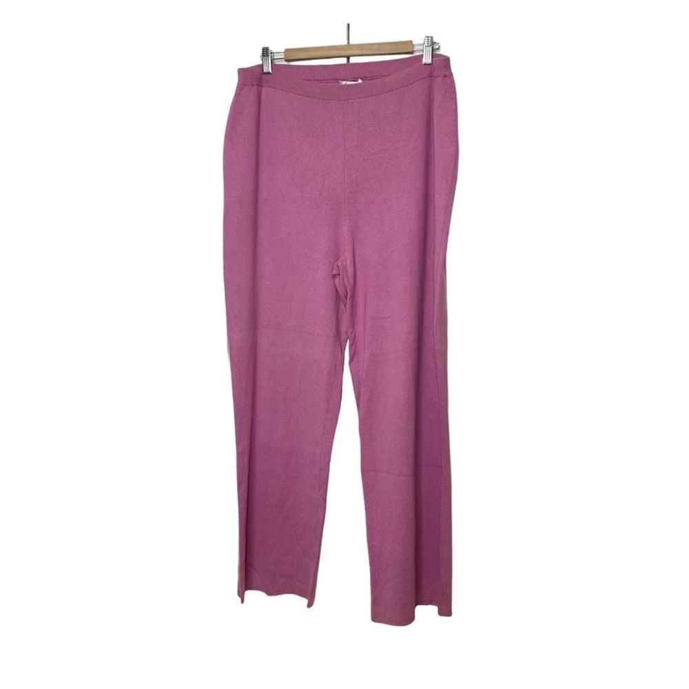 Alva by Burrows Womens Knit Pants Size 1X Pink
